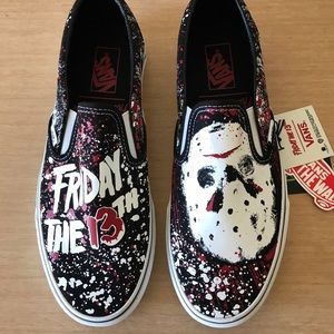 Vans x House Of Terror Classic Slip-On Friday The 13th Shoes New Men’s Sizes